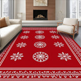Festive Snowflake Winter Wonderland Holiday Celebration Decorative(Red)