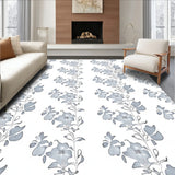 Subtle Floral Mosaic With Interlocking Petal Shapes (Gray)