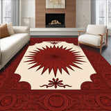 Vibrant Sunburst Medallion Decorative Accent(Red)