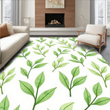 Watercolor Botanical Vine with Delicate Leaf Motifs (Green)