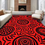 Abstract Aztec Medallion Print Hallway(Red)