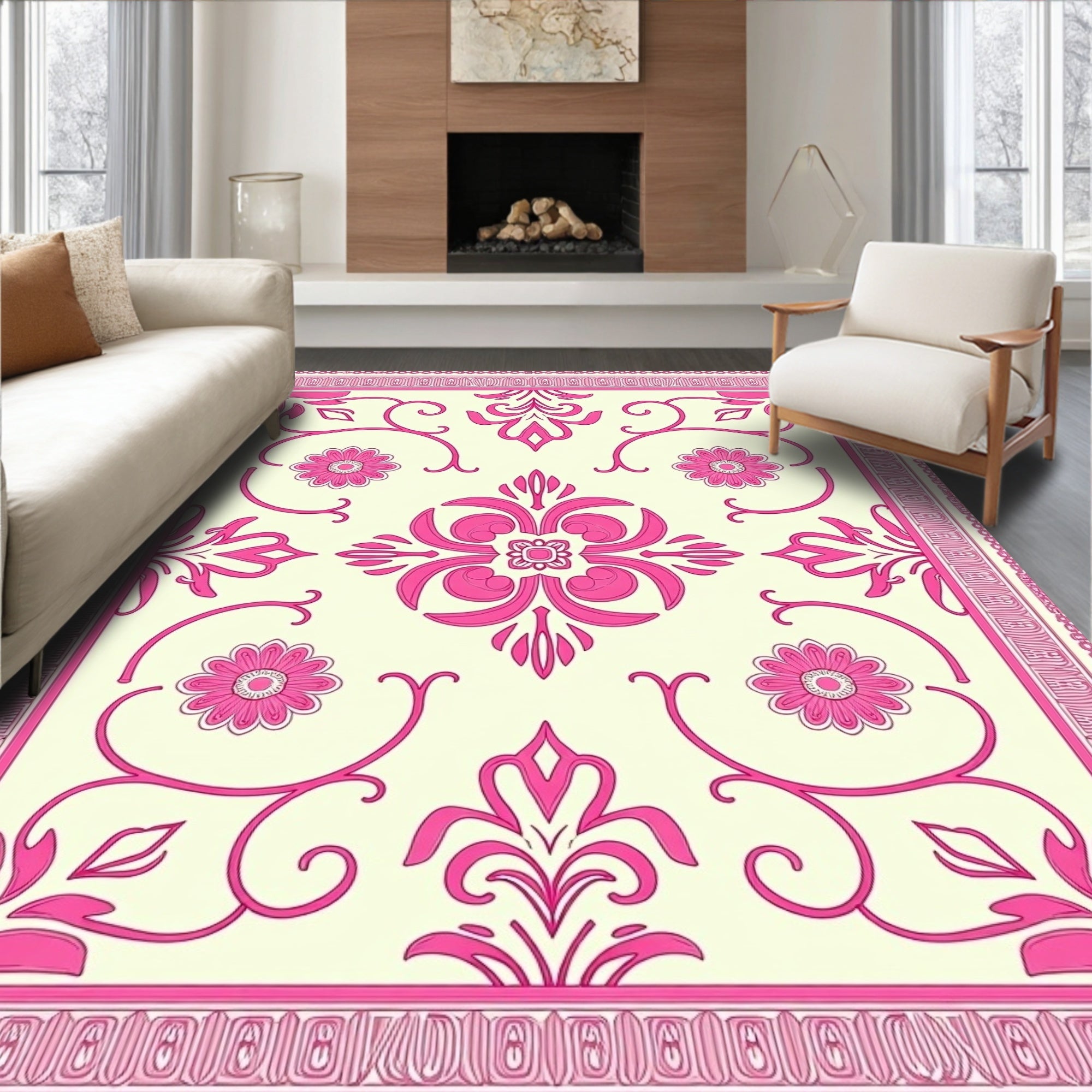 Pristine Botanical Damask (Pink) - ODIKA
