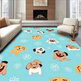 Animated Dog Companions with Friendly and Fun Shapes(Blue)