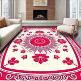 Vintage Medallion Tapestry Sunburst Floral Motif Artisan(Red)
