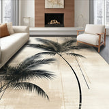 Elegant Deck with Artistic Palm Frond Print in Contrasting Colors(Beige)