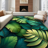 Vibrant Tropical Leaf with and Gold Accents(Green)