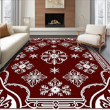 Enchanted Yuletide Path Showcasing Elegant Snowflake Arrangement(Brown)
