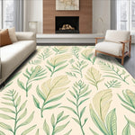 Feathered Plume Botanical Motif Pathway Covering (Ivory) - ODIKA