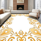 Botanical Vine Scrollwork Symmetrical Lattice Embellished(Gold)