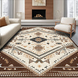 Ultra Soft Area Rug, Non Slip, Stain Resistant, Washable Area Rugs for Living Room, Bedroom, Boho Ivory Brown Living Room Shag Rug(Beige)