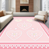 Whimsical Interlocking Hearts Motif with Subtle Starburst Accents (Pink)