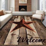 Rustic West Welcome for Entryway Cowboy Cowgirl Motif(Brown)