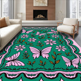 Ethereal Winged Beauty Botanical Indoor Flooring (Green)