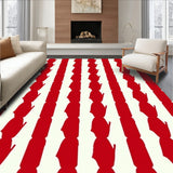 Nautical Harbor Lighthouse Inspired Floor Covering(Red)