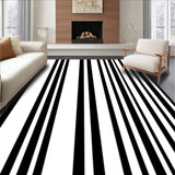 Bold Monochrome Striped Welcome Entry(Black)