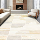 Waynetown Abstract Cream Area with Subtle Beige Hues(Beige)