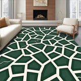 Modern Fractured Stone Mosaic Asymmetrical Artistic Decorative Floor(Green)