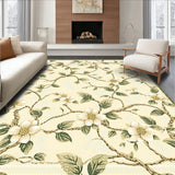 Garden Bloom Accent Charming Flower Decorative Mat(Beige)