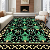 Opulent Lattice with Interlocking Fan Motifs (Black) - ODIKA