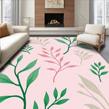 Modern Botanical Leaf with Subtle Interlocking Vines (Pink)