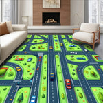 Interactive Road Traffic Playmat for(Blue) - ODIKA