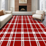 Plaid Tartan Entry with Crosshatch(Red)