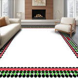 Heritage Gingham Check with Stylized Pine and Berry Border(Black)