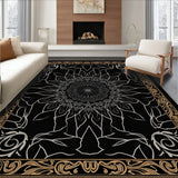 Bewitching Cobweb Symmetrical Tapestry Semicircular(Black)