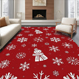 Joyful Winter Celebration Floor Covering With Icy(Red)