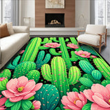 Trendy Rustic Cactus Motif(Green)