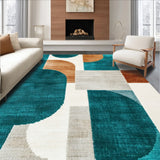 Ultra Soft Area Rug, Non Slip, Stain Resistant, Washable Area Rugs for Living Room, Bedroom, Modern Abstract Soft Indoor Play Rug(Green)