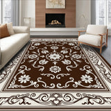 Classic Vinework Scroll with Ornamental Medallion Accents(Brown)