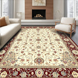 Sophisticated Round with Vintage Floral Accents in Earthy Tones(Beige)