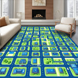 Vibrant Cityscape Patterned Playmat(Blue)
