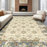 Easy Care Beige Area Oriental Medallion Classic Vintage Design(Beige)