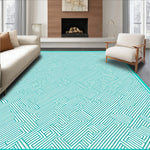 Minimalist Contemporary Striped Zigzag Herringbone (Turquoise) - ODIKA