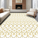 Elegant Interlocking Trellis Lattice Modern Contemporary (Gold)