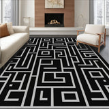 Artistic Labyrinth Maze Crisscross Abstract (Black)