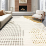 Elegant Beige and White with Contemporary Geometric Spotted Surface Design(Beige)