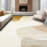 Contemporary Abstract Neutral Tone Area With Artistic Expression(Beige)