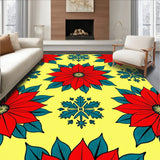 Poinsettia Blossom Tapestry with Floral Holiday Celebration(Red)