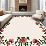 Rose Garden Tapestry Design Floor Covering (Pink) - ODIKA