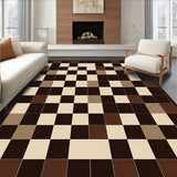 Elegant Brown Beige Area(Brown)