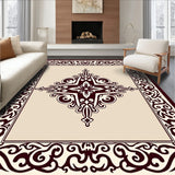 Contemporary Scrollwork Featuring Ornamental Fretwork And Central Medallion (Brown)