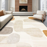 Boho Beige Area Artistic Abstract(Beige)