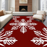 Festive Snowflake Holiday Celebration Accent Doorway Welcome(Red)
