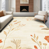 Desert Bloom Beige Artistic Floral Area(Beige)