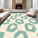 Hexagon Honeycomb Modern Abstract Surface Treatment(Beige)