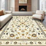 Elegant Boho Floral Area with Vintage Look(Beige)