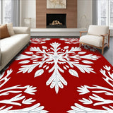 Festive Snowflake Wonderland Decorative Accent(Red)